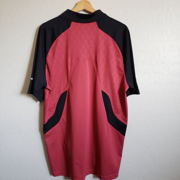 Reebok NFL Colorblock Polo Shirt Arizona Cardinals Embroidered Black/Red Men's M - Picture 8 of 12